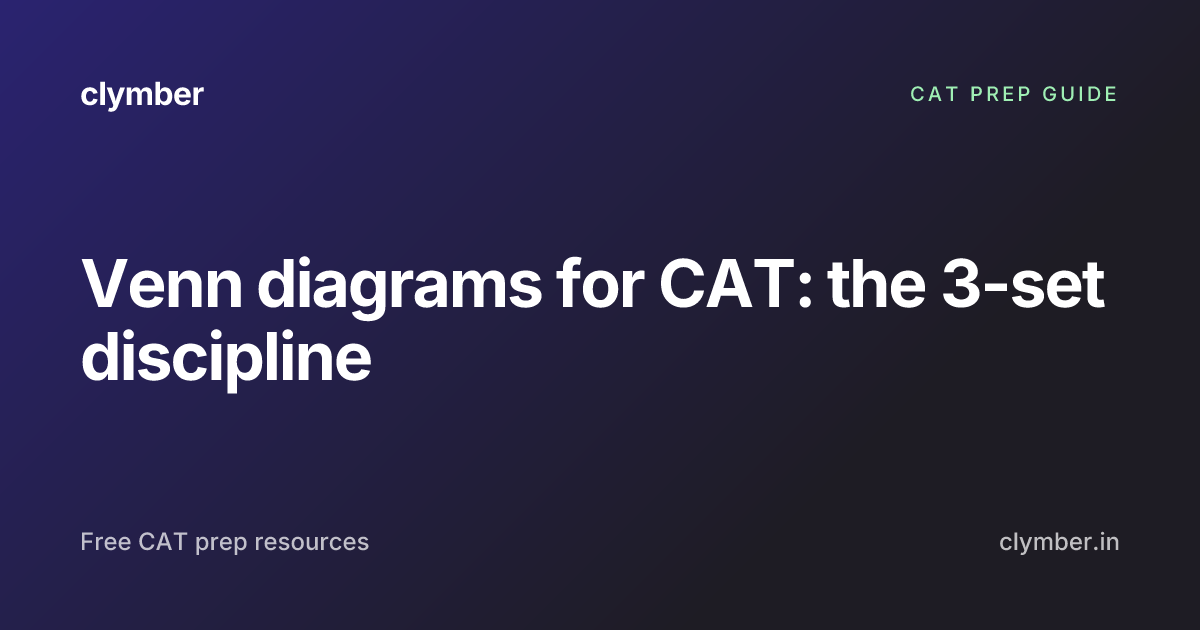 Venn diagrams for CAT: the 3-set discipline | Clymber