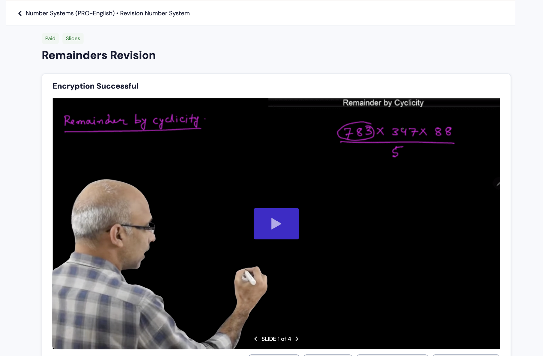 Quant video lesson — Remainders Revision with whiteboard tutor