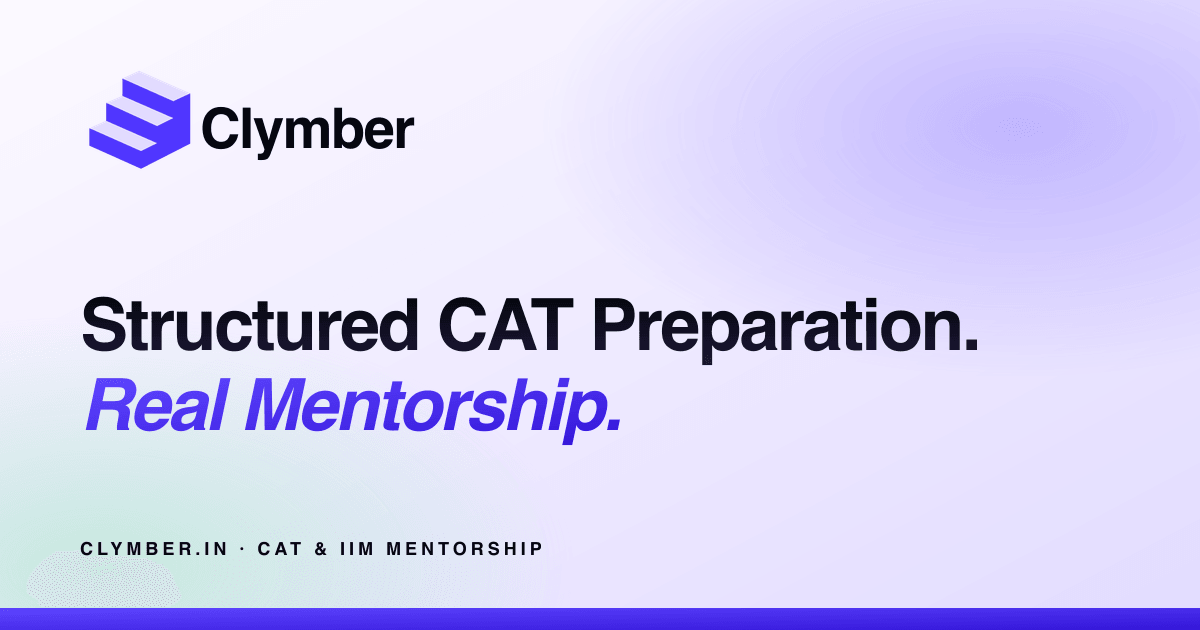 CAT Self-Study ₹3,999: QA Video Course + Sectional Mocks | Clymber